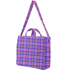 Tartan Purple Square Shoulder Tote Bag by tartantotartanspink2