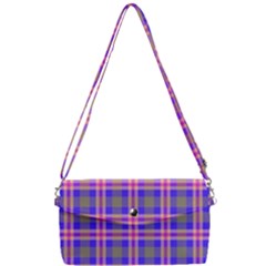 Tartan Purple Removable Strap Clutch Bag by tartantotartanspink2