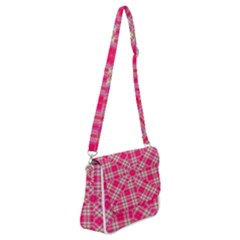 Pink Tartan-10 Shoulder Bag With Back Zipper by tartantotartanspink2