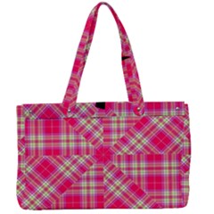 Pink Tartan-10 Canvas Work Bag by tartantotartanspink2