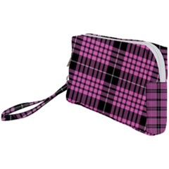 Pink Tartan 3 Wristlet Pouch Bag (small) by tartantotartanspink2