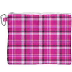 Pink Tartan-9 Canvas Cosmetic Bag (xxxl) by tartantotartanspink2