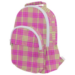 Pink Tartan 4 Rounded Multi Pocket Backpack by tartantotartanspink2