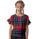 Caledonia Modern Tartan Kids  Cut Out Flutter Sleeves View1