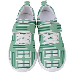 Abstract Pattern Geometric Backgrounds   Women s Velcro Strap Shoes