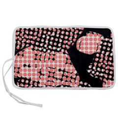 Abstrait Effet Formes Noir/rose Pen Storage Case (l)