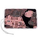 Abstrait Effet Formes Noir/Rose Pen Storage Case (L) View1