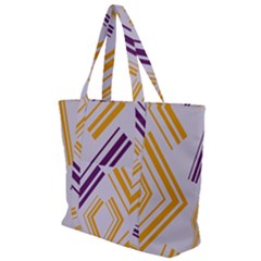 Abstract Geometric Design    Zip Up Canvas Bag by Eskimos
