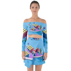 Floating-cubes-on-blue Backgrounderaser 20220422 203144521 Backgrounderaser 20220422 203216276 Off Shoulder Top With Skirt Set