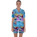 Neice e Beazz DMC22 Collection Satin Short Sleeve Pajamas Set View1