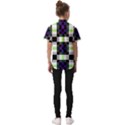Agender Flag Plaid With Difference Kids  Short Sleeve Shirt View2