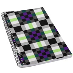 Agender Flag Plaid With Difference 5 5  X 8 5  Notebook by WetdryvacsLair