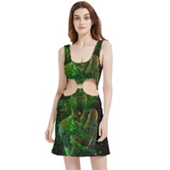 Stp 0111 Cross And Cross Velvet Cutout Dress