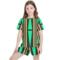 Abstract Pattern Geometric Backgrounds Kids  Tee And Sports Shorts Set