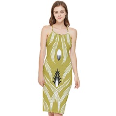 Folk Flowers Print Floral Pattern Ethnic Art Bodycon Cross Back Summer Dress