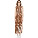 Wooden Texture Vector Background Women s Frill Top Chiffon Jumpsuit View1