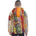 African fabrics Men s Hooded Puffer Jacket View2