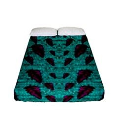 Leaves On Adorable Peaceful Captivating Shimmering Colors Fitted Sheet (full/ Double Size)