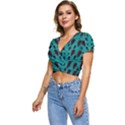 Leaves On Adorable Peaceful Captivating Shimmering Colors Short Sleeve Foldover Tee View2