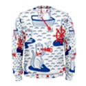 Nautical Cats Seamless Pattern Men s Sweatshirt View1