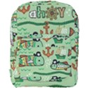 Seamless Pattern Fishes Pirates Cartoon Full Print Backpack View1