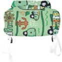 Seamless Pattern Fishes Pirates Cartoon Full Print Backpack View4