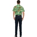 Seamless Pattern Fishes Pirates Cartoon Men s Short Sleeve Pocket Shirt  View2