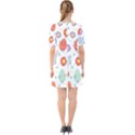 Easter Seamless Pattern With Cute Eggs Flowers Sixties Short Sleeve Mini Dress View2