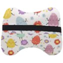 Easter Seamless Pattern With Cute Eggs Flowers Head Support Cushion View2