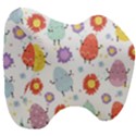 Easter Seamless Pattern With Cute Eggs Flowers Head Support Cushion View3