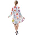 Easter Seamless Pattern With Cute Eggs Flowers All Frills Chiffon Dress View2