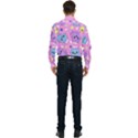 Seamless Pattern With Cute Kawaii Kittens Men s Long Sleeve Pocket Shirt  View2