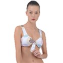 Cute Cat Seamless Pattern Background Front Tie Bikini Top View1