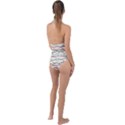 Scribble-pattern Plunge Cut Halter Swimsuit View2