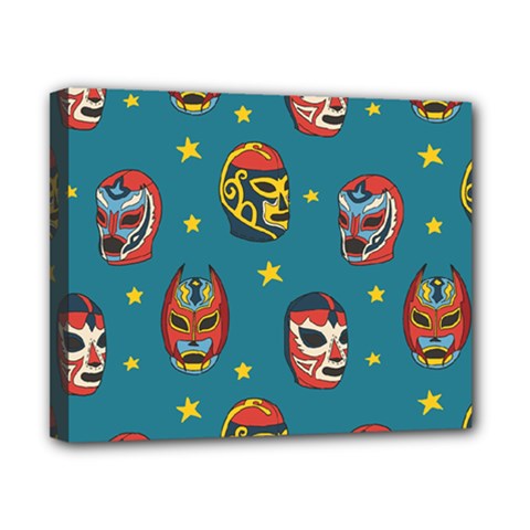 Mask Pattern Canvas 10  X 8  (stretched)