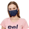 Cartoon-space-seamless-pattern-vectors Crease Cloth Face Mask (Adult) View1