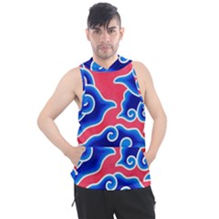 Batik Megamendung Men s Sleeveless Hoodie