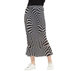 Pattern Maxi Fishtail Chiffon Skirt