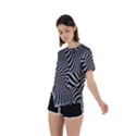 Pattern Asymmetrical Short Sleeve Sports Tee View2