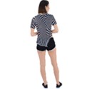 Pattern Asymmetrical Short Sleeve Sports Tee View4