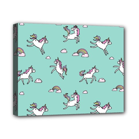Unicorn Patterns Canvas 10  X 8  (stretched)