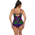 Colourful Bricks Pattern Colour Retro Full Coverage Swimsuit View4