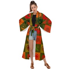 Space Pattern Multicolour Maxi Kimono