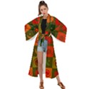 Space Pattern Multicolour Maxi Kimono View1