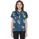Seamless-pattern-vector-submarine-with-sea-animals-cartoon Short Sleeve Pocket Shirt View1
