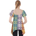 Grungy Vintage Patterns Lace Front Dolly Top View2