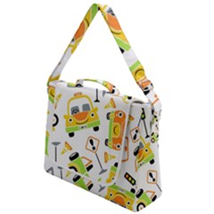 Seamless-pattern-vector-illustration-vehicles-cartoon Box Up Messenger Bag