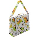Seamless-pattern-vector-illustration-vehicles-cartoon Box Up Messenger Bag View2