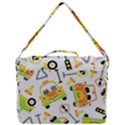 Seamless-pattern-vector-illustration-vehicles-cartoon Box Up Messenger Bag View3