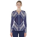 Abstract pattern geometric backgrounds  V-Neck Long Sleeve Top View1